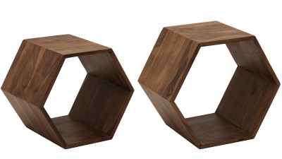 Set 2 masute din lemn Sheesham Invicta Interior Regal Hexagon