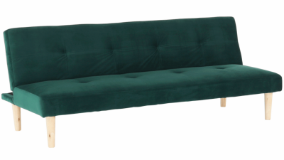 Canapea extensibila din catifea Alida Verde
